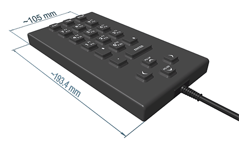 SIK 21 Tastaturgröße | Wasserdichte Silikontastatur