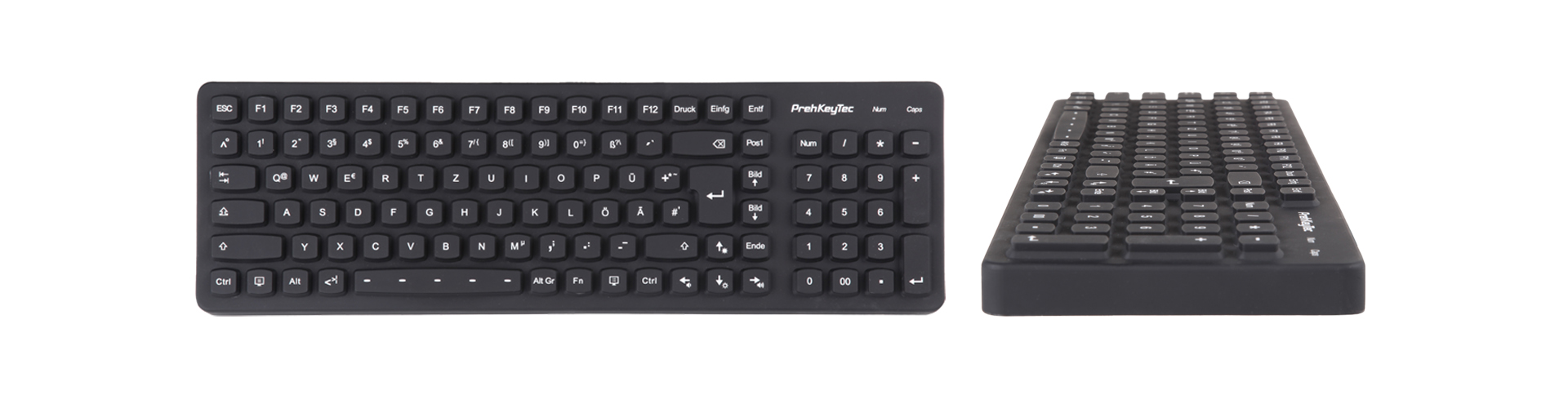 Schwarze Silikon-Tastatur