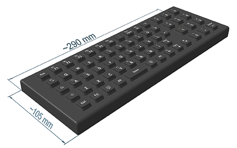 SIK 65 Tastaturgröße | Industrie-Tastatur aus Silikon